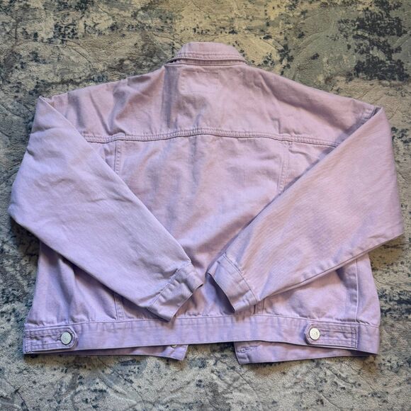 Forever 21+ Light Wash Purple Casual Jean Jacket Womens 0X Plus Size - Picture 2 of 6